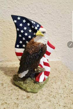 Decorative Bald Eagle And American Flag