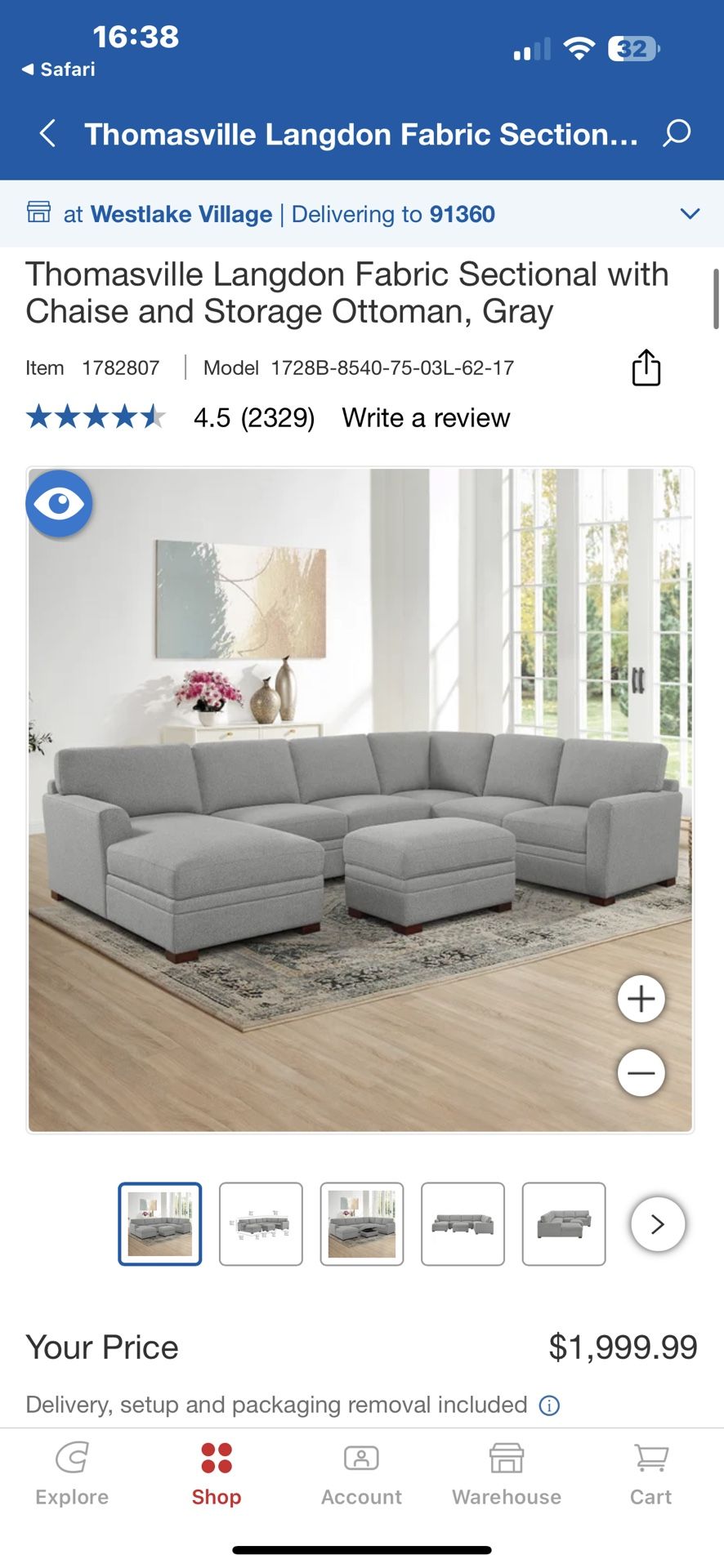 Sectional Sofa With Storage Ottoman