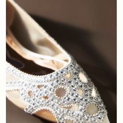 Badgley Mischka Wedding Flat Shoes Brand New