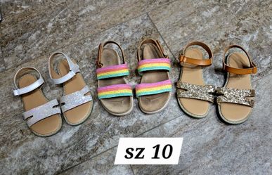$9 EACH GIRLS TODDLER SZ 10 SANDALS