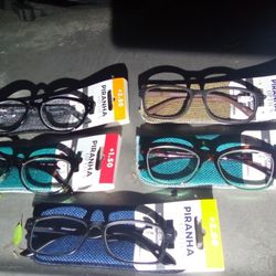 Piranha Reading Glasses 2.50. 1.50  2.00 1.25. 2.75 