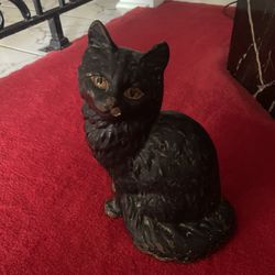 Antique Vintage Hubley Cat Cast Iron Door Stop 