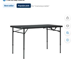 4 Foot Black Table $25