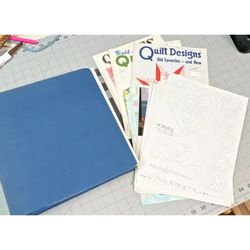3-ring Binder Filled W/Vtg Paper Quilt Block Patterns-asst Block Sizes-Designs
