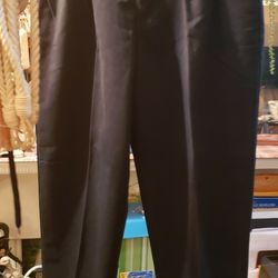 Men's Black Pleated Casual Pants..Basic Addition 