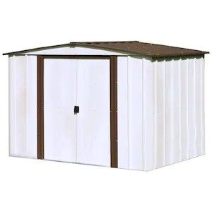 Arrow (Common: 8-ft x 6-ft; Interior Dimensions: 7.9-ft x 5.5-ft) Newburgh Galvanized Steel Storage Shed