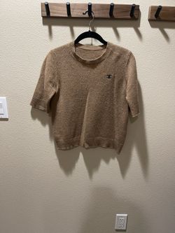 Moving Sale – 100% Cashmere Short Sleeve Sweater (Camel Brown)