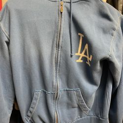 Dodgers Zip Up XL Red Jacket With Worn Look. No Tags Maybe Worn Once.