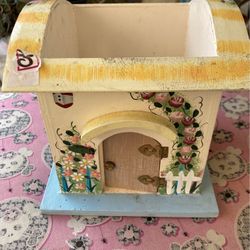 Nice Wooden House Decor For Candle Or Flowers