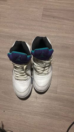 Air Jordan 5 Grape White High-Top Sneakers