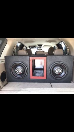 Subs & box , like new