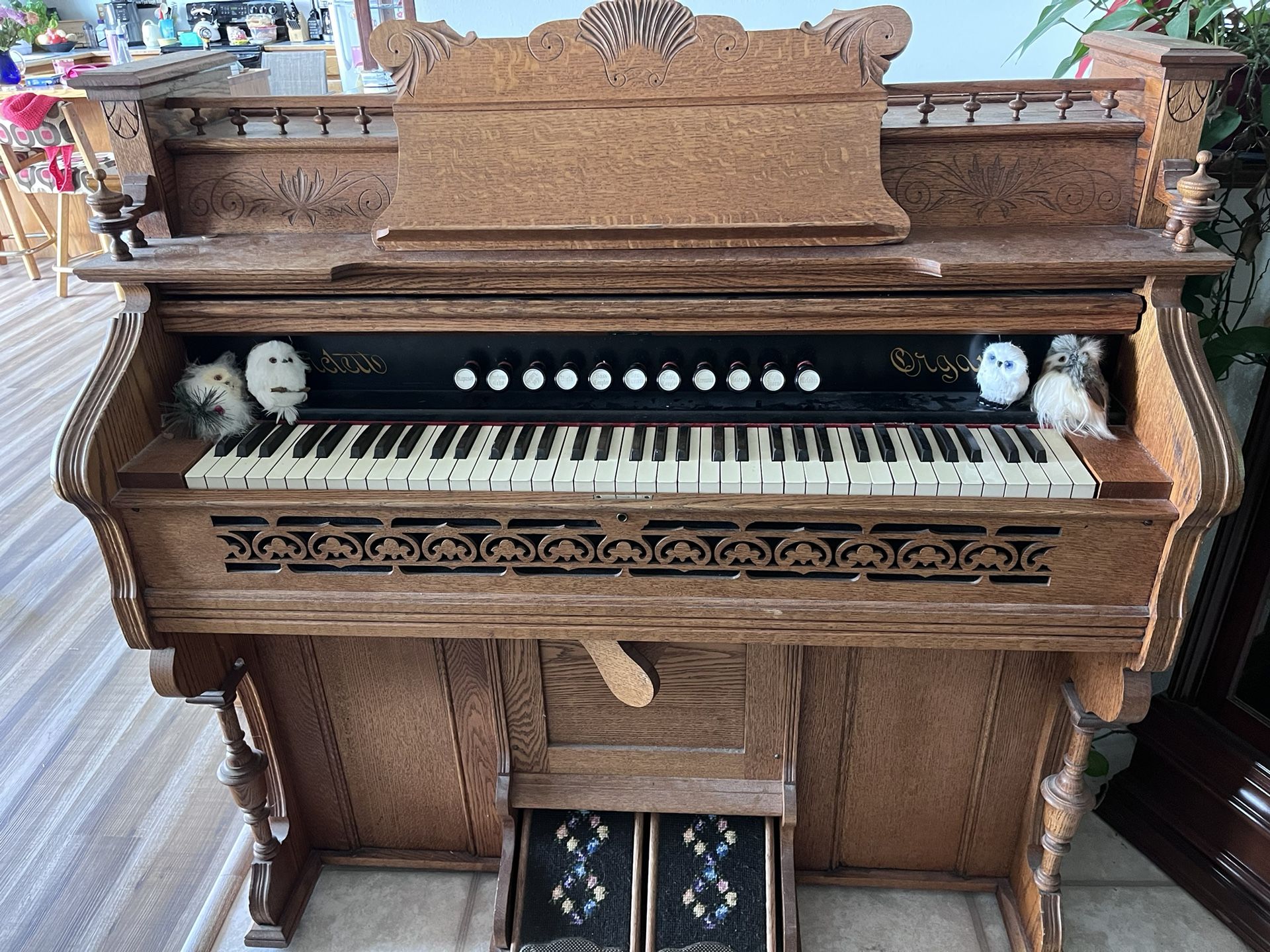 Antique Burdett Pump Organ