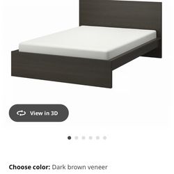 IKEA dark brown malm bed frame