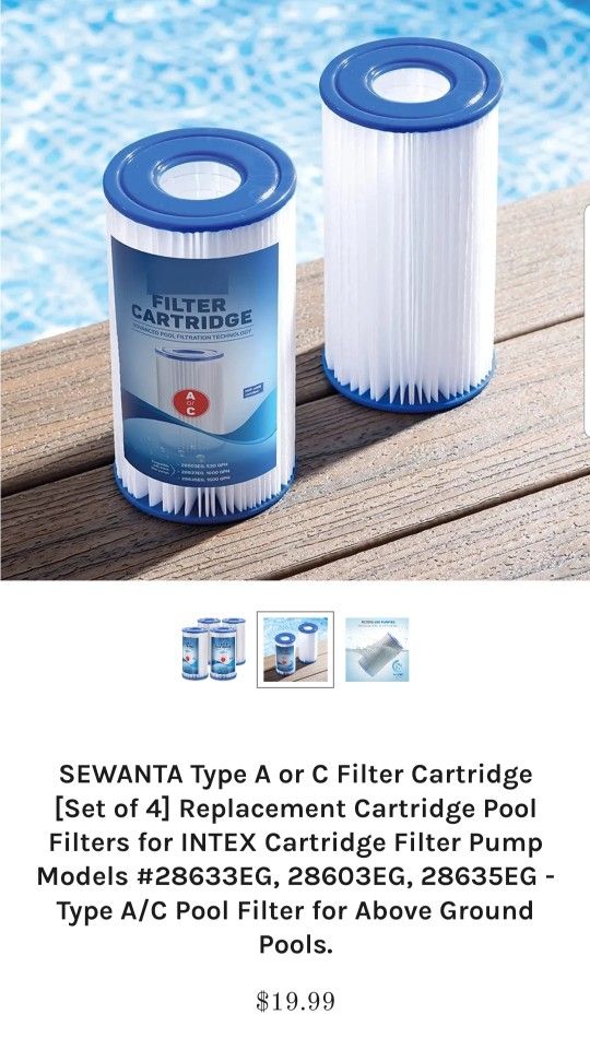 Set Of 4 Pool Filters(New)(firm On Price)(no lower Price