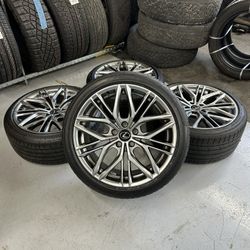 OEM LEXUS IS 500 F Sport Genuine Wheel Tire Set Enkei 19x8.5/9.5 5x114.3 45/60