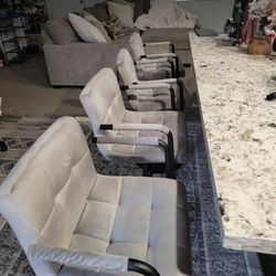 4- Brand New Velvet Bar Stools