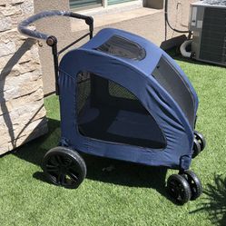 WEDYVKO brand - Pet Stroller, Foldable Cart with 4 Wheels, Mesh Skylight. Easily Walk in/Out