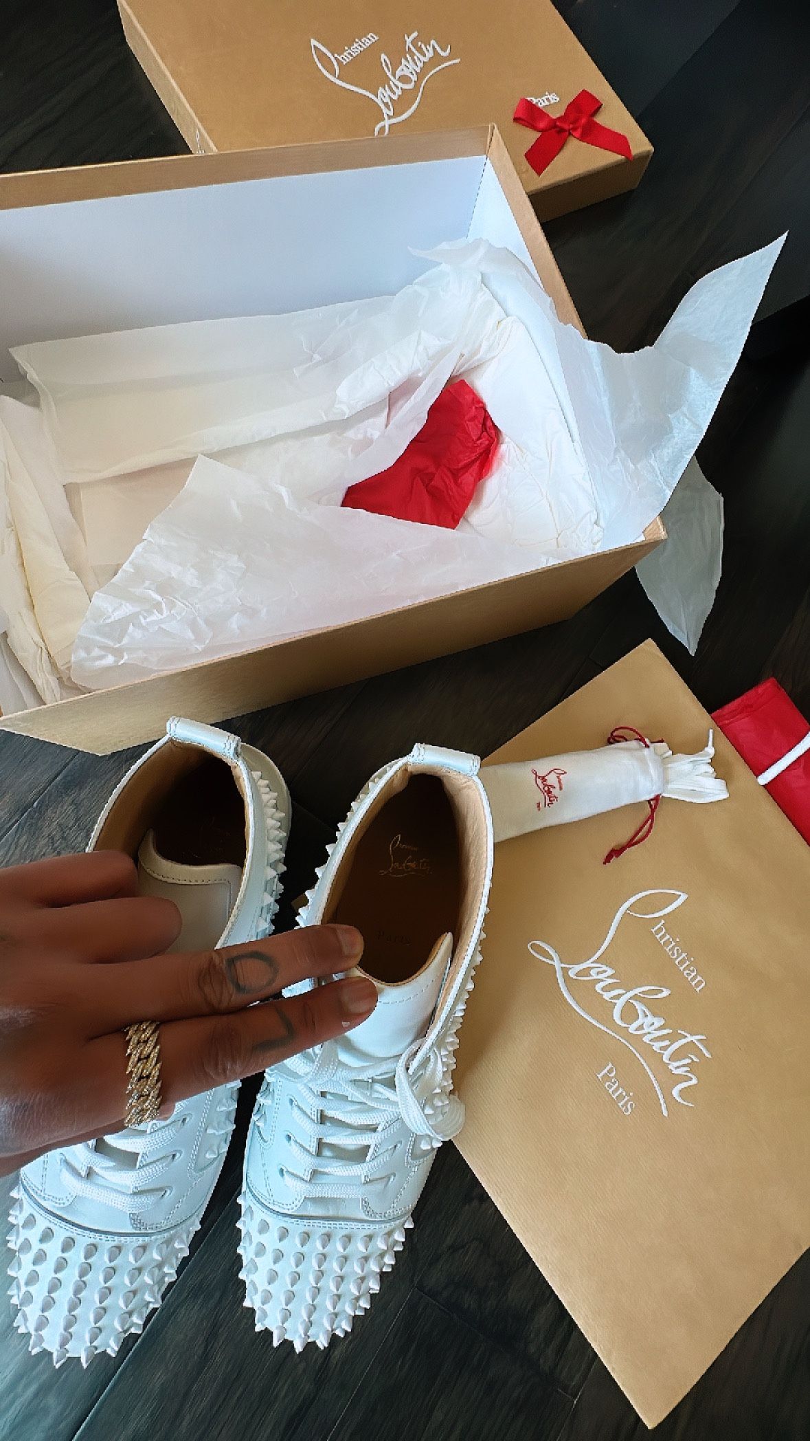 Christian Louboutin x Louis Vuitton Red Spikes for Sale in Lake