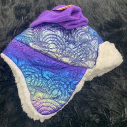 Toddler Girls Quilted Rainbow Hat and Gloves Set - Cat & Jack Purple