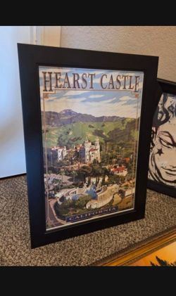 Hearst Castle 12" x 18" framed print in new Michael's frame