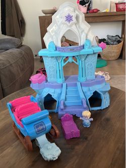 Little People Elsa Frozen Castle Bed Sled