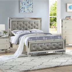 Gorgeous 4pc Vegan leather Bedroom Set Queen $1000/ King $1100