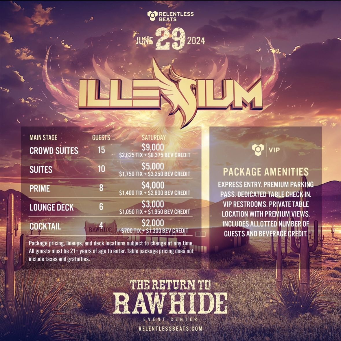 Illenium VIP Tables