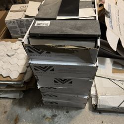 Black 3” X 9” Limestone Tile