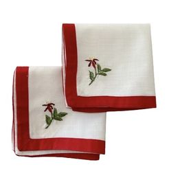 2 of New Vintage Embroidered Ladies Hanky Hankie.