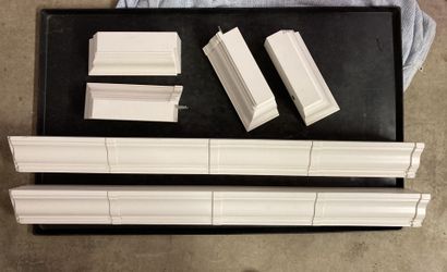Two 4 feet by 5 inches Wall Shelves
