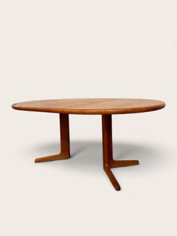 Vintage MCM Ansager Møbelfabrik Danish Teak Dining Table with Extension Leaf, 1960s