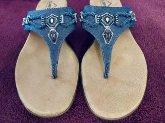Brand New Cliffs Denim Blue Bailee Sandals - Size 9 Women C6513-875