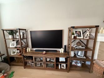 3-Piece Rustic Farmhouse Entertainment Center