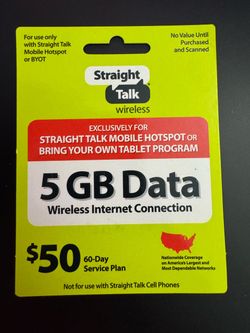 Straight Talk Wireless 5GB data Wireless Internet Connection