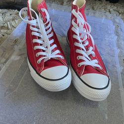 Red Chuck Taylors Size 8