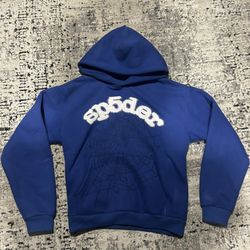 Blue Rhinestone Hoodie Size Medium 