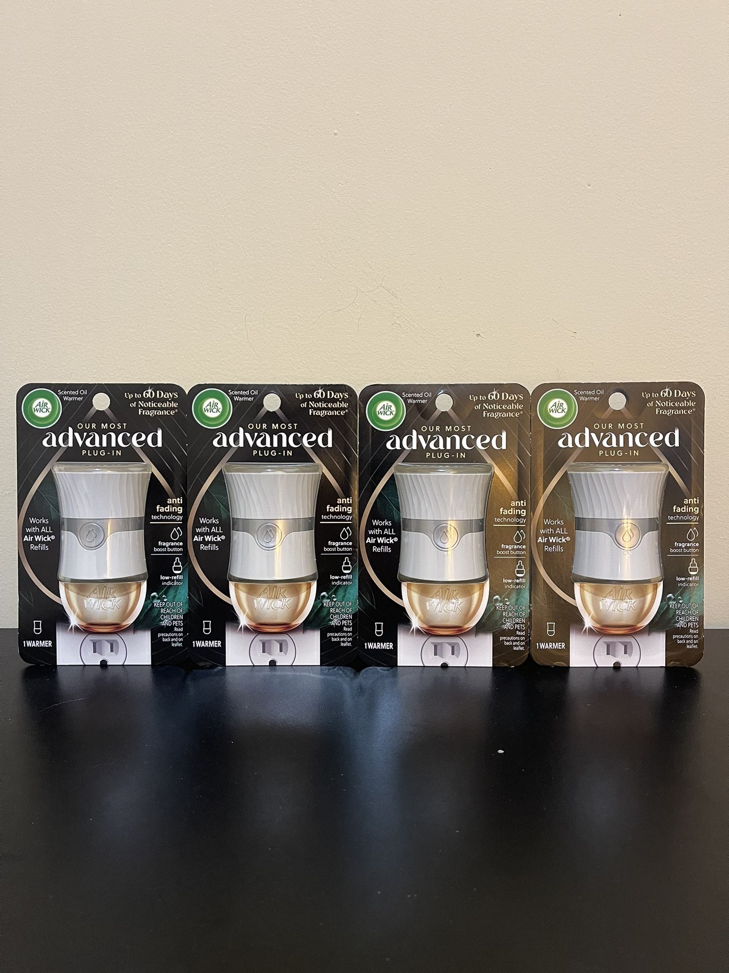 4pack Air Wick Fragance Infused Essential Oil Plug-in Advanced Warmer