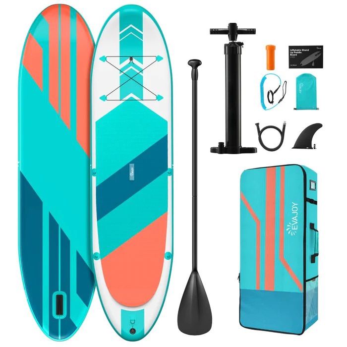 Homech Inflatable Stand Up Paddle Board 10’10 × 32” × 6” All Round iSUP Paddleboarding with Dual Chamber Hand Pump for SUP Racing Touring Fishing Wate