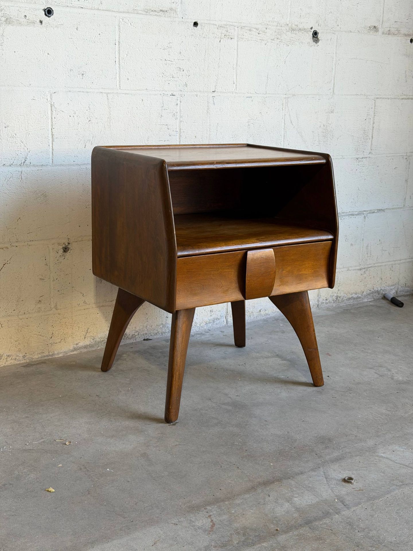 Mid Century Modern Heywood Wakefield Maple Nightstand 1950s Bedside Table