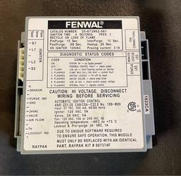 FENWAL / 35-673902-561 / Ignition Control Module 24VAC RAYPAK 007374F/ SKU 60207