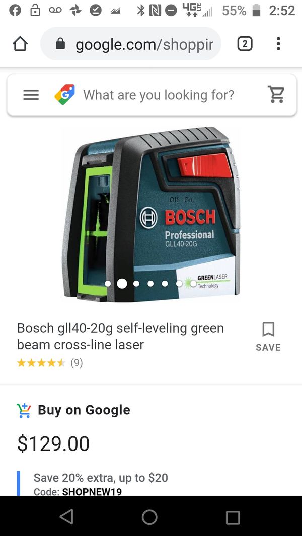 Bosch Dll40 20g Green Laser For Sale In Redding Ca Offerup
