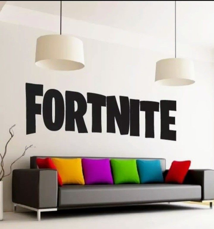 Large FORTNITE wall Decor DECAL EASY TO APPLY PEEL & STICK 100% LANDLORD APPROVED N PREFERRED