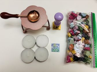 Wax Seal Stamp Kit - Hot Air Balloon Theme + Huge Wax Bead Supply