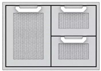 Hestan AGSDR36 Double Drawer and Storage Door Combination, 36 Inch
