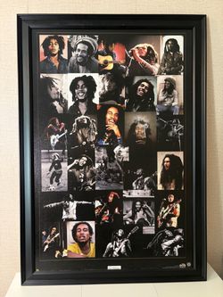 Large Framed Bob Marley Photo Collage – 39” x 27”