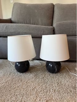 Gorgeous heavy weight natural marble lamps modern MCM minimalist aesthetic style