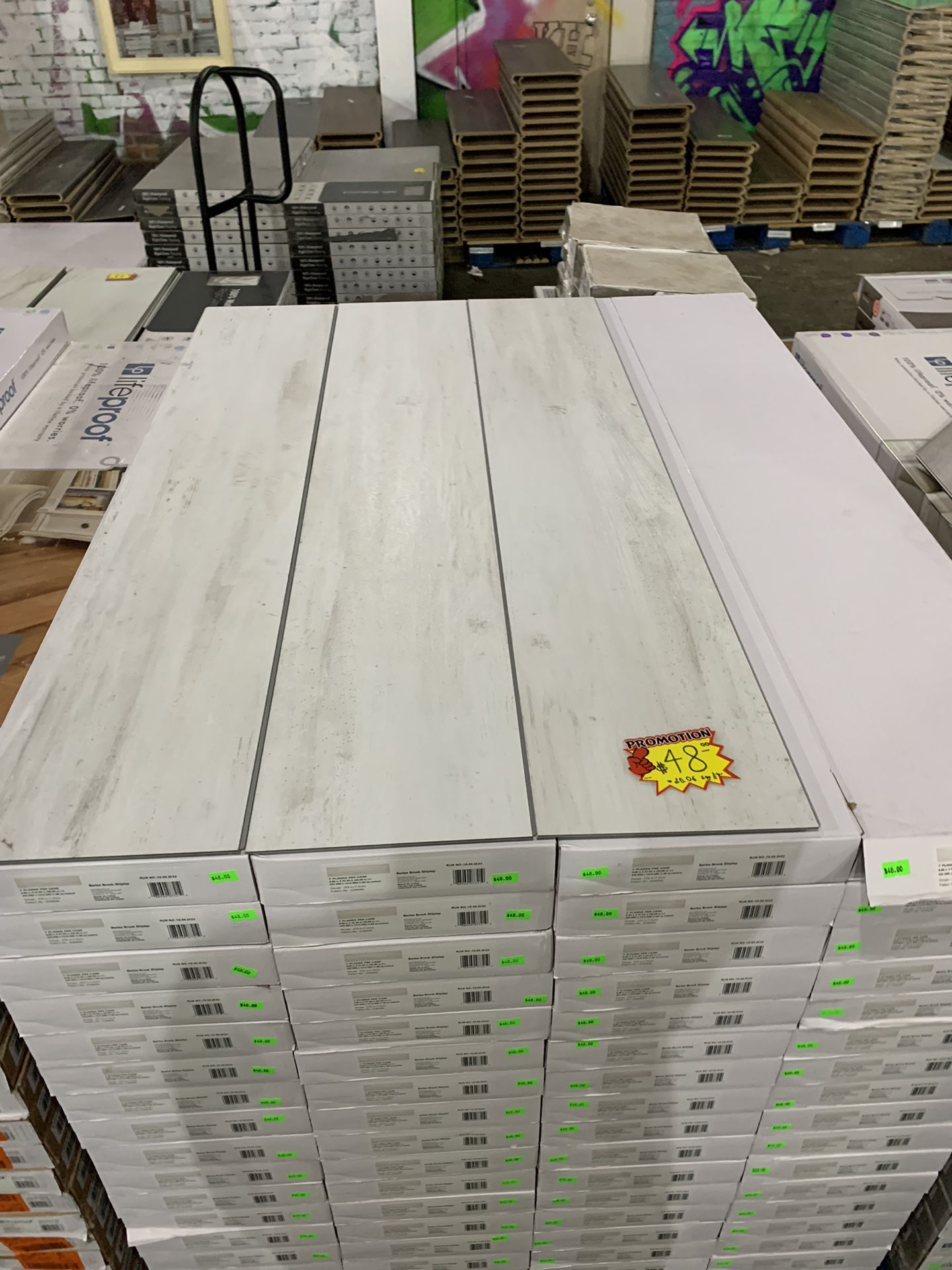 Barlee Brook Shiplap Lifeproof White LVT Rigid Core Vinyl Flooring Click Lock