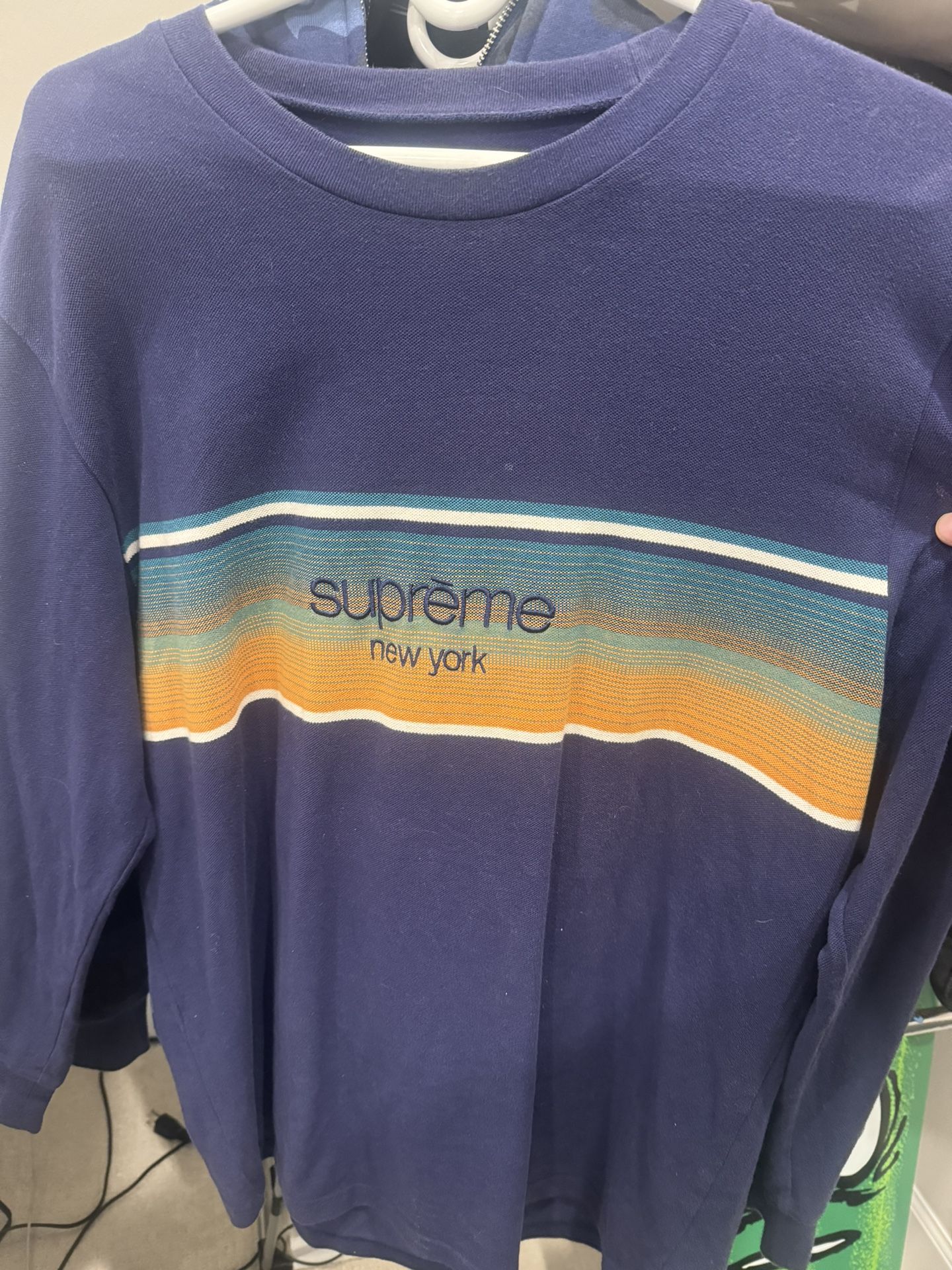 Supreme Shadow Stripe LS Tee 