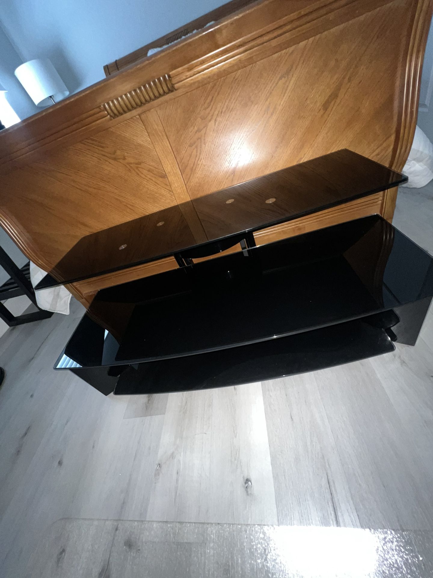 Glass Tv Console/ Entertainment Center