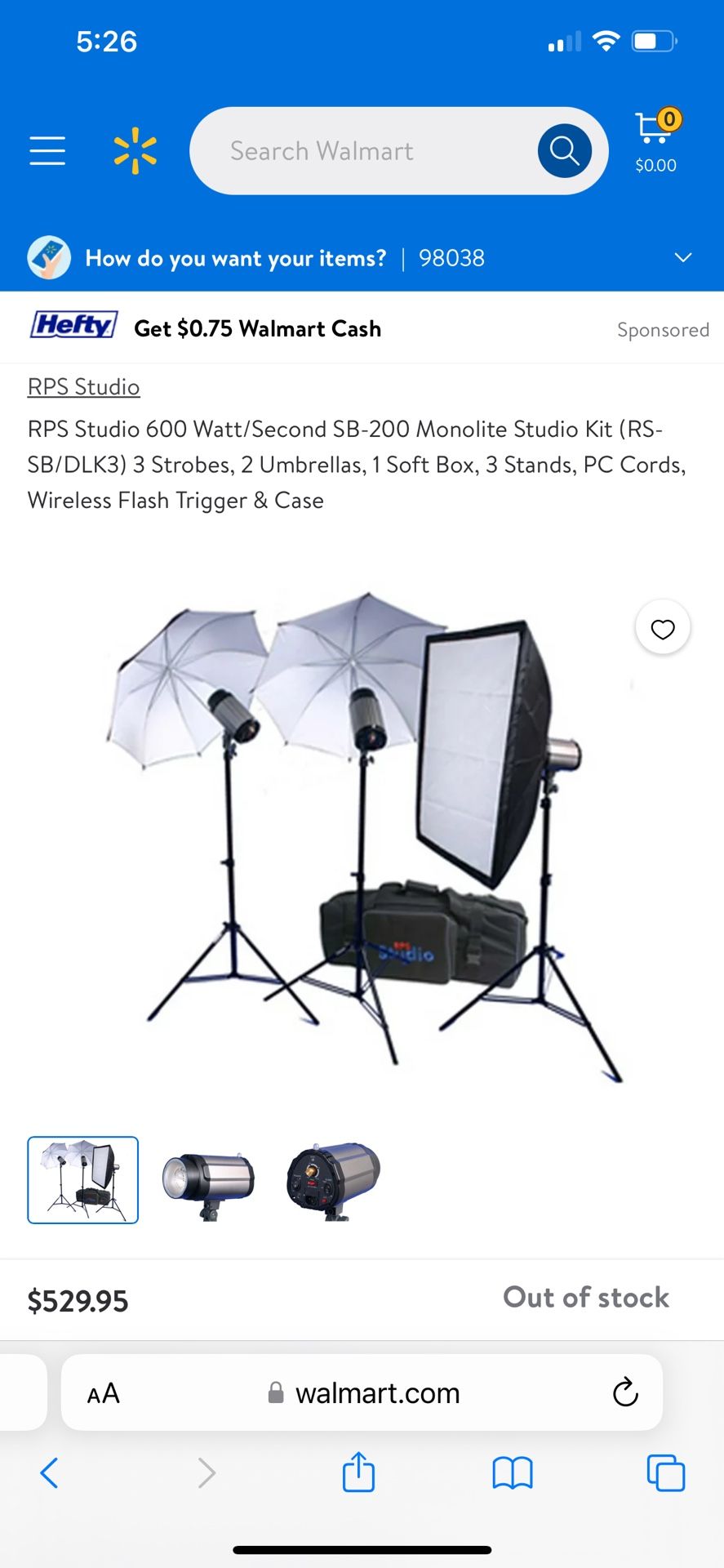 RPS Studio 600 Watt RS-SB200 Monolite Studio Kit